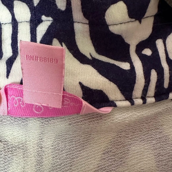 Lilly‎ Pulitzer Skipper Popover Navy Blue White Zebra Print XS - Picture 10 of 12